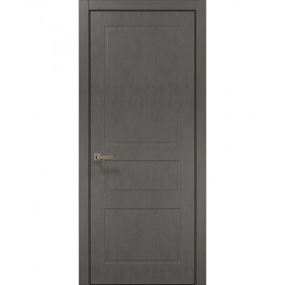 Двері Папа Карло STYLE ST-23 Бетон сірий, кромка алюміній чорний