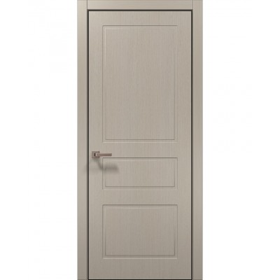 Двері Папа Карло STYLE ST-23 Дуб кремовий, кромка алюміній чорний
