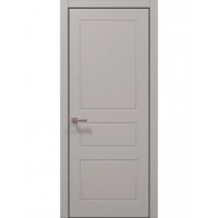 Двері Папа Карло STYLE ST-23 Світло сірий супермат, кромка алюміній чорний