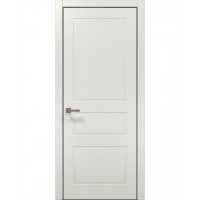 Двері Папа Карло STYLE ST-23 Ясень білий, кромка алюміній чорний