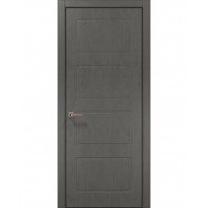 Двері Папа Карло STYLE ST-24 Бетон сірий, кромка алюміній чорний