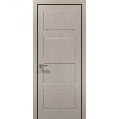 Двері Папа Карло STYLE ST-24 Дуб кремовий, кромка алюміній чорний