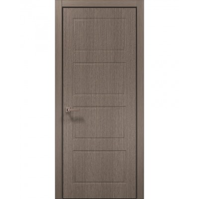 Двері Папа Карло STYLE ST-24 Дуб сірий, кромка алюміній чорний