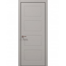 Двері Папа Карло STYLE ST-24 Світло сірий супермат, кромка алюміній чорний