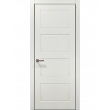 Двері Папа Карло STYLE ST-24 Ясень білий, кромка алюміній чорний