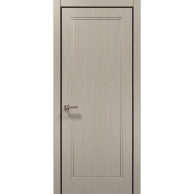 Двері Папа Карло STYLE ST-25 Дуб кремовий, кромка алюміній чорний