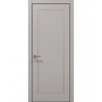 Двері Папа Карло STYLE ST-25 Світло сірий супермат, кромка алюміній чорний