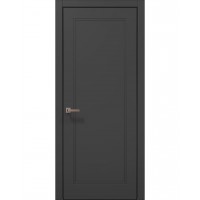 Двері Папа Карло STYLE ST-25 Темно сірий супермат, кромка алюміній чорний