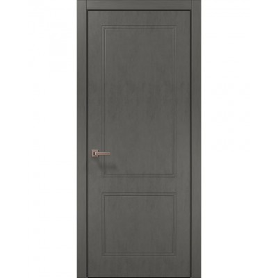 Двері Папа Карло STYLE ST-26 Бетон сірий, кромка алюміній чорний