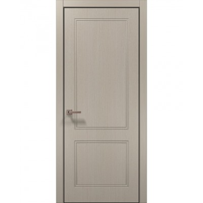 Двері Папа Карло STYLE ST-26 Дуб кремовий, кромка алюміній чорний