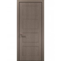 Двери Папа Карло STYLE ST-28 Дуб серый, кромка алюминий черный