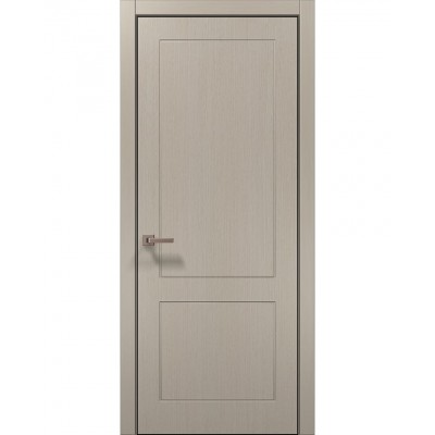 Двери Папа Карло STYLE ST-30 Дуб кремовый, кромка алюминий черный