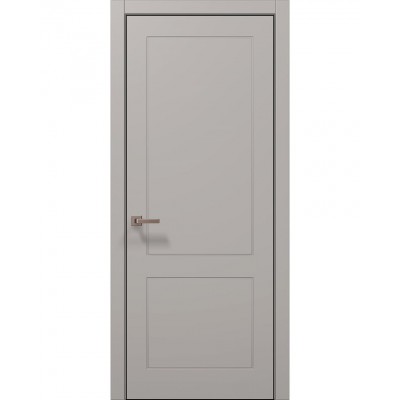 Двери Папа Карло STYLE ST-30 Светло серый супермат, кромка алюминий черный
