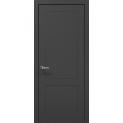 Двери Папа Карло STYLE ST-30 Темно серый супермат, кромка алюминий черный