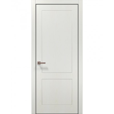 Двери Папа Карло STYLE ST-30 Ясень белый, кромка алюминий черный