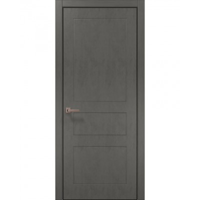 Двери Папа Карло STYLE ST-31 Бетон серый, кромка алюминий черный