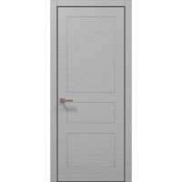 Двери Папа Карло STYLE ST-31 Серый матовый, кромка алюминий черный