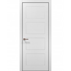 Двери Папа Карло STYLE ST-32 Белый матовый, кромка алюминий черный