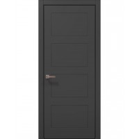 Двери Папа Карло STYLE ST-32 Темно серый супермат, кромка алюминий черный