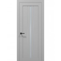 Двері Папа Карло TETRA T-03 Сірий матовий, скло сатин