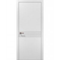 Двери Папа Карло STYLE ST-33 Белый матовый, кромка алюминий серый