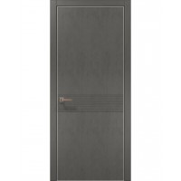 Двери Папа Карло STYLE ST-33 Бетон серый, кромка алюминий серый
