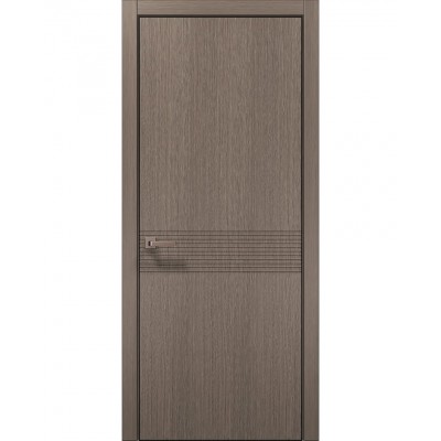 Двери Папа Карло STYLE ST-33 Дуб серый, кромка алюминий черный