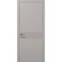 Двері Папа Карло STYLE ST-33 Світло сірий супермат, кромка алюміній сірий