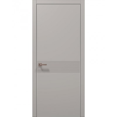 Двері Папа Карло STYLE ST-33 Світло сірий супермат, кромка алюміній сірий