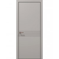Двери Папа Карло STYLE ST-33 Светло серый супермат, кромка алюминий черный