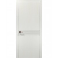 Двері Папа Карло STYLE ST-33 Ясен білий, кромка алюміній сірий