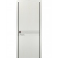Двери Папа Карло STYLE ST-33 Ясень белый, кромка алюминий черный