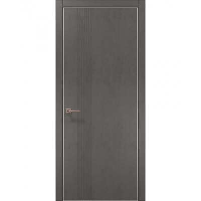 Двері Папа Карло STYLE ST-34 Бетон сірий, кромка алюміній сірий