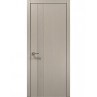 Двери Папа Карло STYLE ST-34 Дуб кремовый, кромка алюминий серый