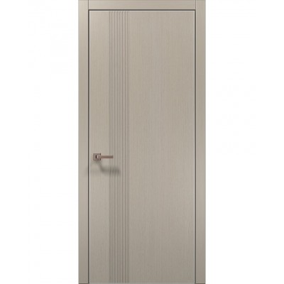 Двери Папа Карло STYLE ST-34 Дуб кремовый, кромка алюминий серый