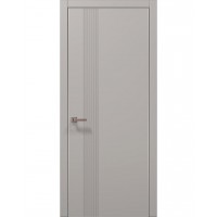 Двері Папа Карло STYLE ST-34 Світло сірий супермат, кромка алюміній сірий