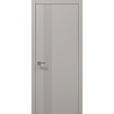 Двері Папа Карло STYLE ST-34 Світло сірий супермат, кромка алюміній сірий
