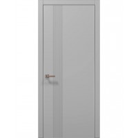 Двері Папа Карло STYLE ST-34 Сірий матовий, кромка алюміній сірий