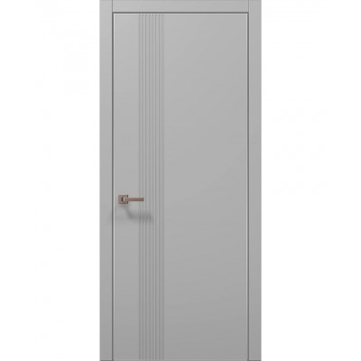Двері Папа Карло STYLE ST-34 Сірий матовий, кромка алюміній сірий
