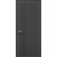 Двері Папа Карло STYLE ST-34 Темно сірий супермат, кромка алюміній сірий
