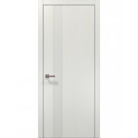 Двері Папа Карло STYLE ST-34 Ясен білий, кромка алюміній сірий