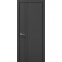 Двери Папа Карло STYLE ST-34 Темно серый супермат, кромка алюминий черный