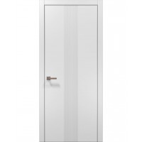 Двері Папа Карло STYLE ST-35 Білий матовий, кромка алюміній сірий