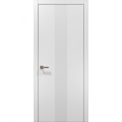 Двері Папа Карло STYLE ST-35 Білий матовий, кромка алюміній сірий