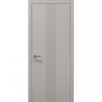 Двері Папа Карло STYLE ST-35 Світло сірий супермат, кромка алюміній сірий