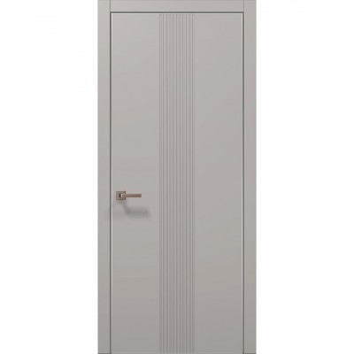 Двері Папа Карло STYLE ST-35 Світло сірий супермат, кромка алюміній сірий