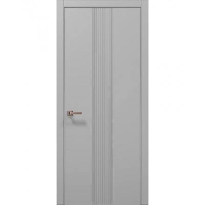 Двері Папа Карло STYLE ST-35 Сірий матовий, кромка алюміній сірий
