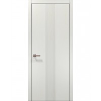 Двері Папа Карло STYLE ST-35 Ясен білий, кромка алюміній сірий