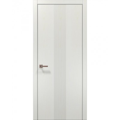 Двері Папа Карло STYLE ST-35 Ясен білий, кромка алюміній сірий