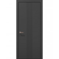 Двери Папа Карло STYLE ST-35 Темно серый супермат, кромка алюминий черный
